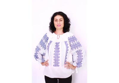 Ie damă cu mânecă lungă model Creste albastre Ie damă cu mânecă lungă model Creste albastre